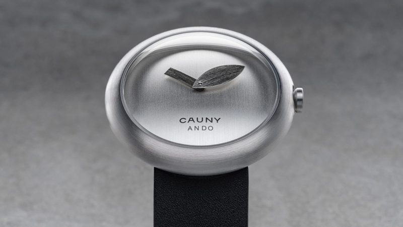 The Cauny x Tadao Ando watch collection is offered in steel and vibrant apple green styles.