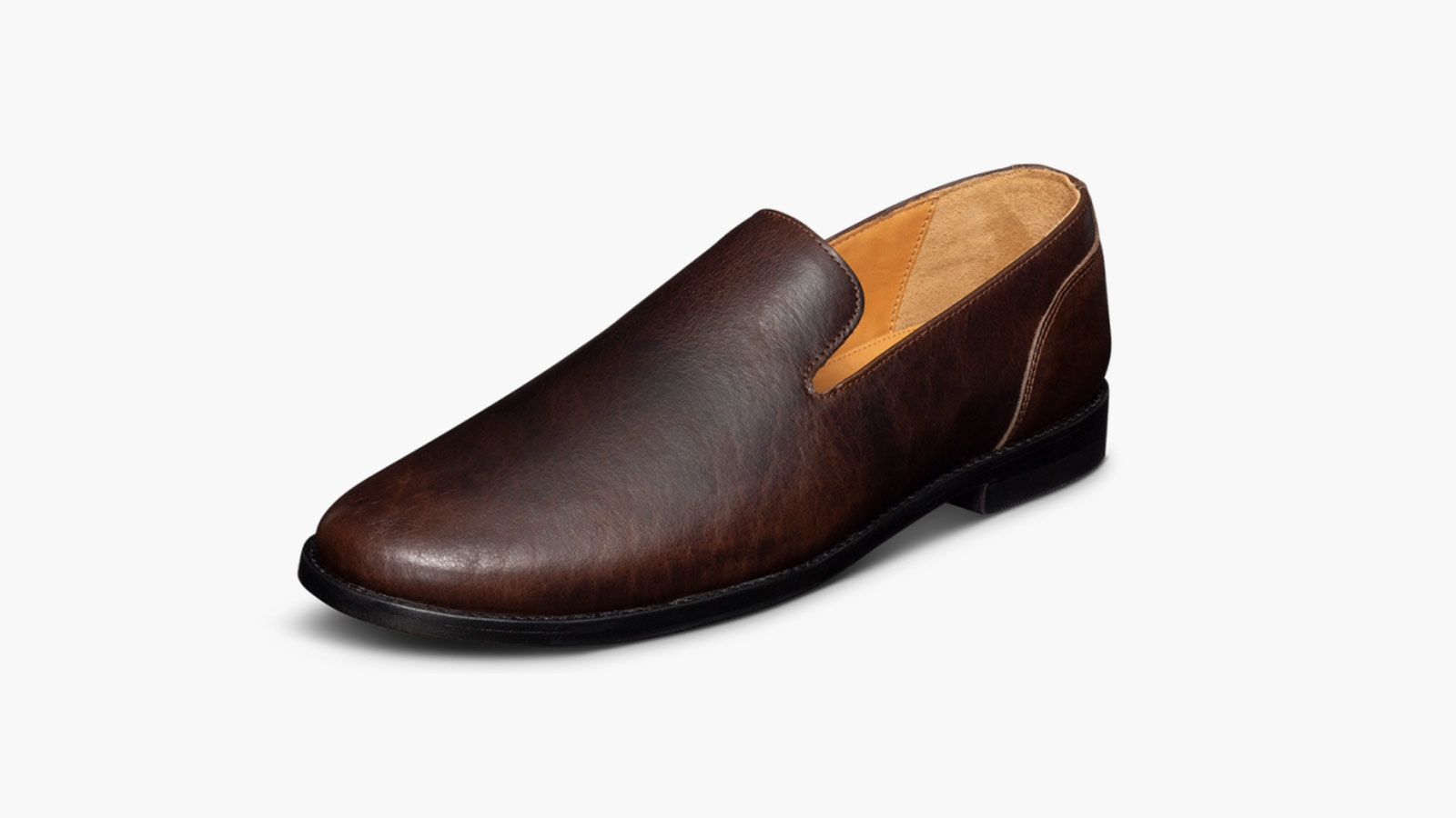 Handcrafted brown leather slip-ons laid side by side, great option in men’s best slip-on shoes for daily comfort.