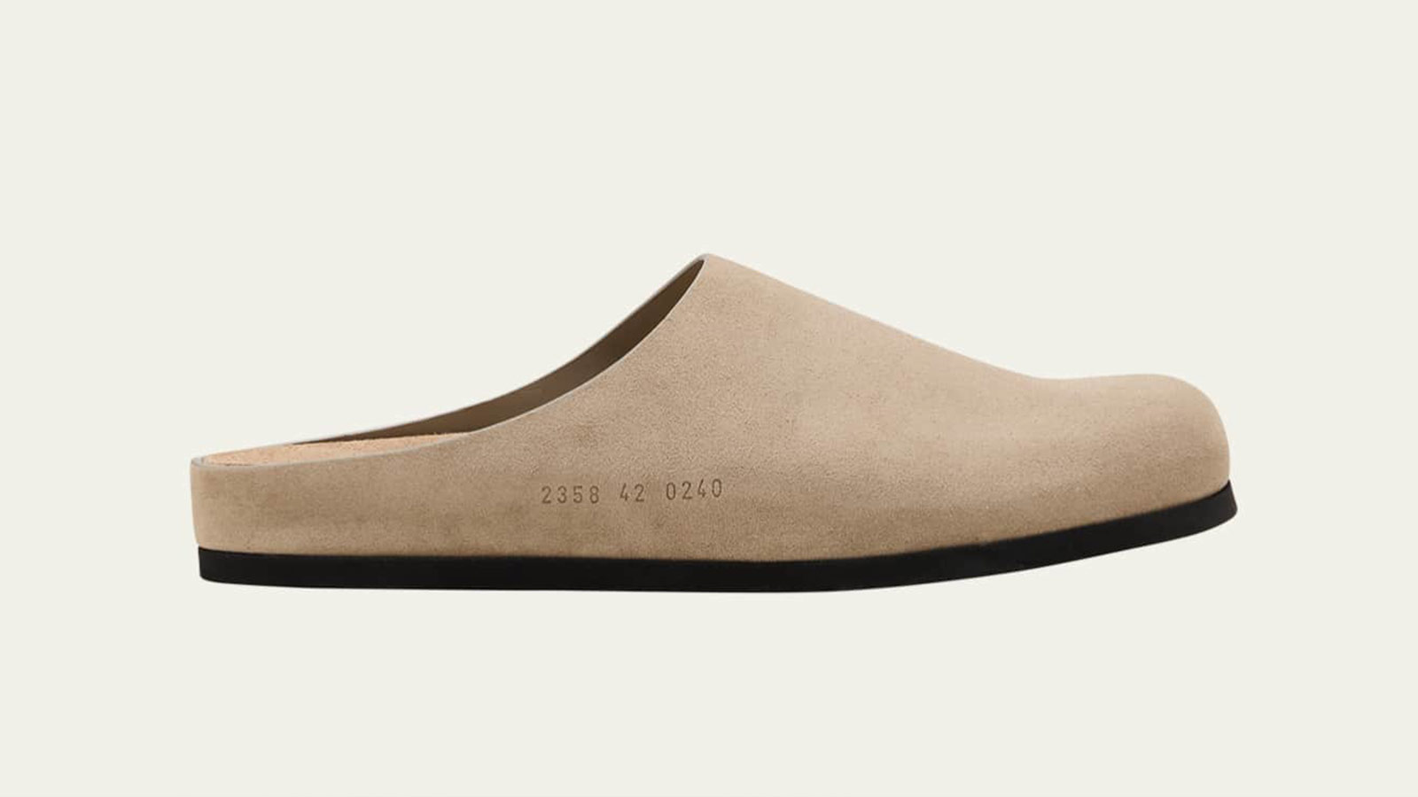 Light brown suede slip-on shoes