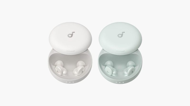 Soundcore's Sleep A30 noise-canceling sleep earbuds have memory foam tips, active noise cancellation, real-time snore masking, and sleep tracking metrics.