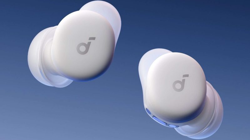 Soundcore's Sleep A30 noise-canceling sleep earbuds have memory foam tips, active noise cancellation, real-time snore masking, and sleep tracking metrics.