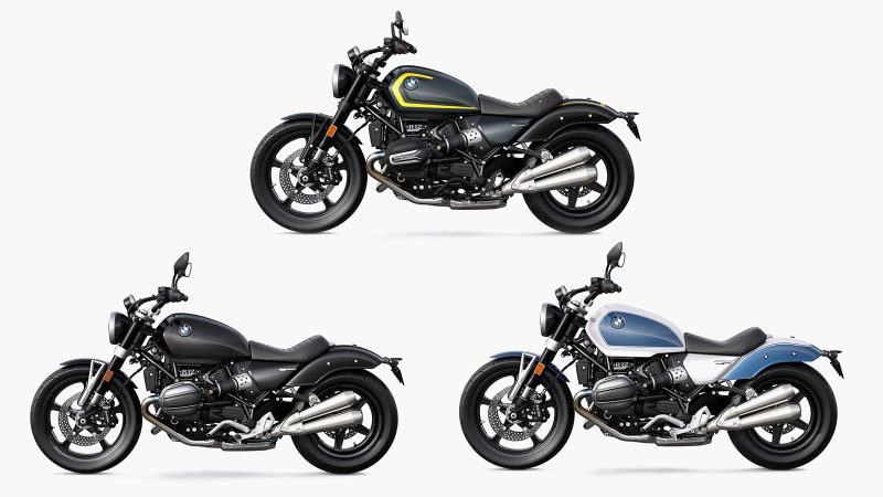 The 2026 BMW R 12 motorcycle with retro cruiser styling, low-slung frame, high-torque engine, and modern engineering for aggressive street performance.