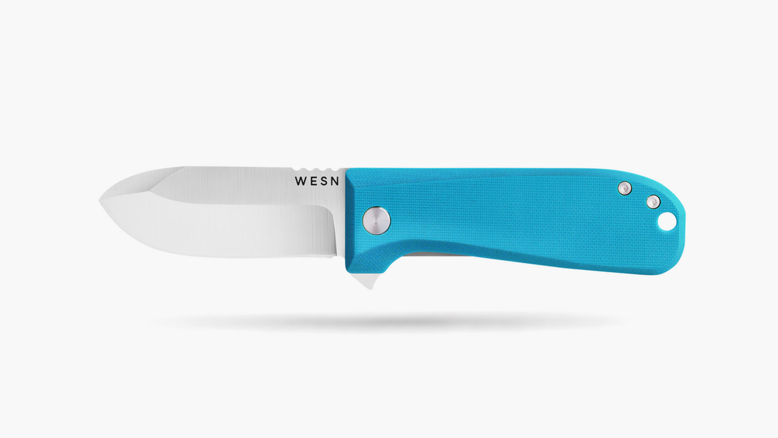 WESN Allman knife with blue handle and stainless steel blade, part of the Best EDC Knives for Men 2025 roundup.