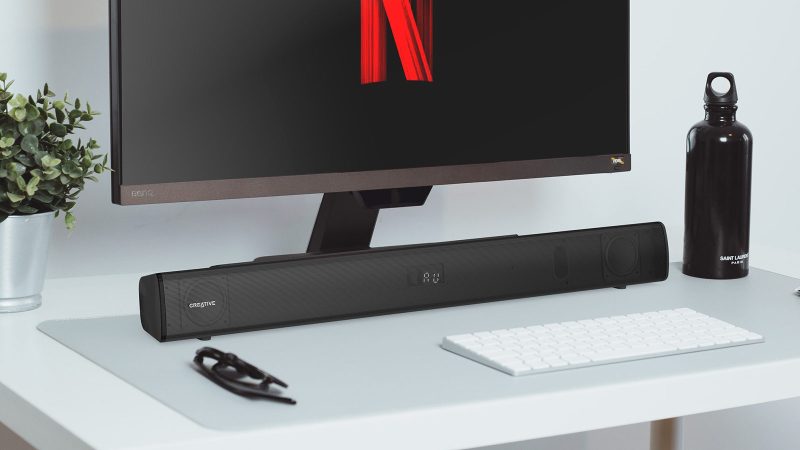 The Creative Stage V2 2.1 soundbar and subwoofer is designed to deliver powerful audio for gaming, movies, and music at a budget price.