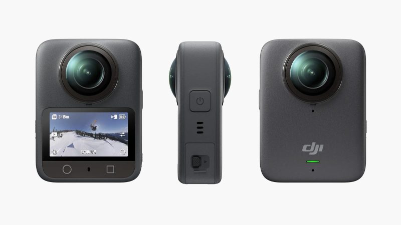 The DJI Osmo 360 is a compact 360-degree action camera with 8K video at 50fps, 120MP stills, and up to 100 minutes of recording time. 