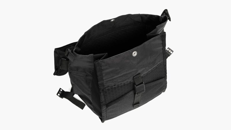 The DSPTCH Zero-1 RND Edition Bag is crafted from black ballistic nylon, featuring a modular tactical design, military-inspired hardware, and rugged everyday carry functionality.