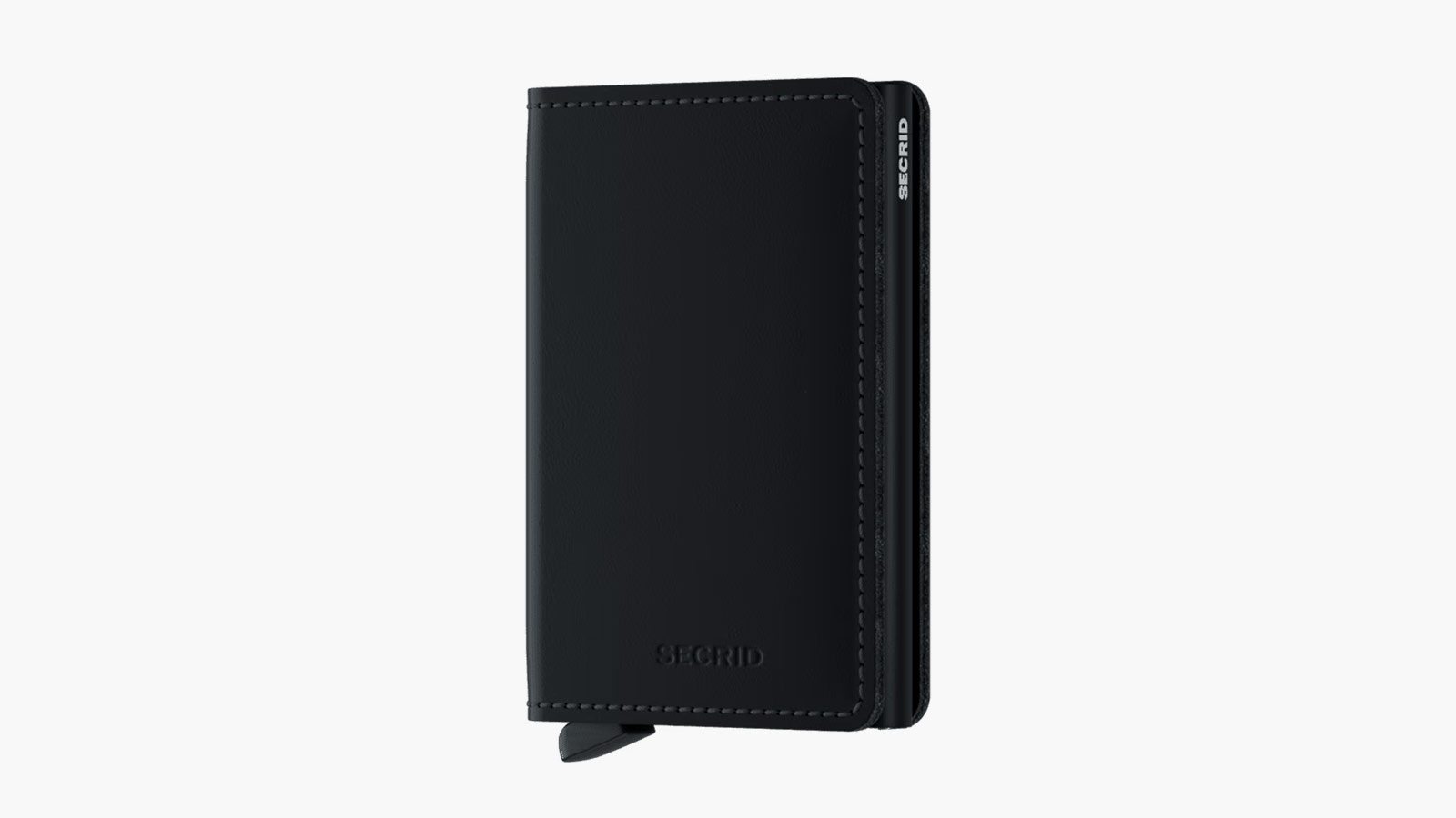 Matte black Secrid wallet with trigger mechanism—mechanical innovation in best minimalist wallets for men 2025.