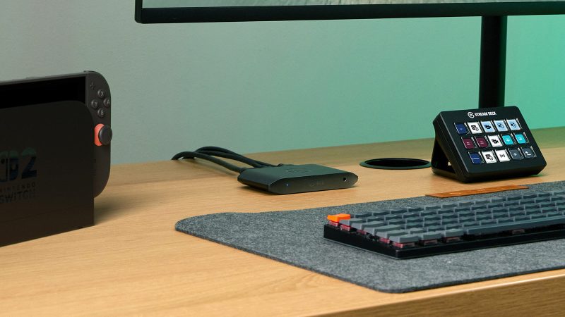 The Elgato 4K S Capture Card features a USB-C port and a sleek, compact design.