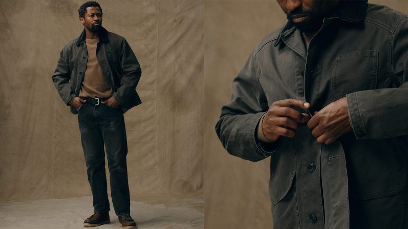 Filson Canvas Outfitter Jacket in heavy-duty 12oz cotton duck canvas with durable construction, utility pockets, and rugged outdoor-inspired style.