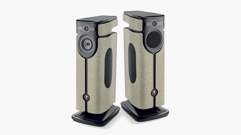 Focal Diva Mezza Utopia luxury wireless speakers with Naim Audio integration, customizable panels, and 500W power per speaker for elite high-res home audio.