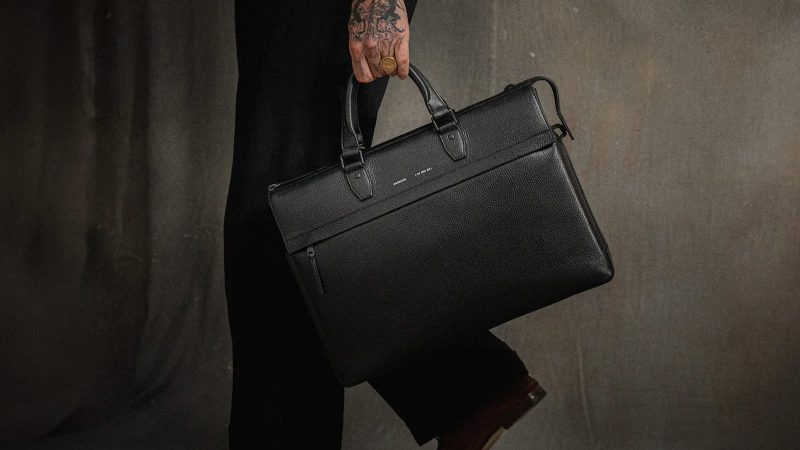 GRAMS28 Briefcase Collection featuring the Essential, Dual, and Journeyman briefcases for stylish professional and commuter use.