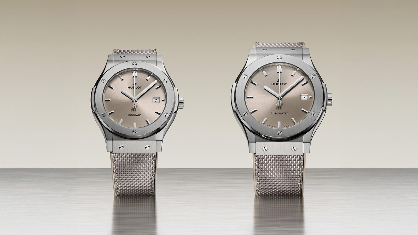 Hublot Goes Monochrome Chic With The Classic Fusion Essential Taupe