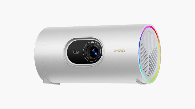 JMGO PicoPlay Series ultra-portable projectors feature a sleek, compact design with large-screen projection capabilities for on-the-go cinematic viewing.