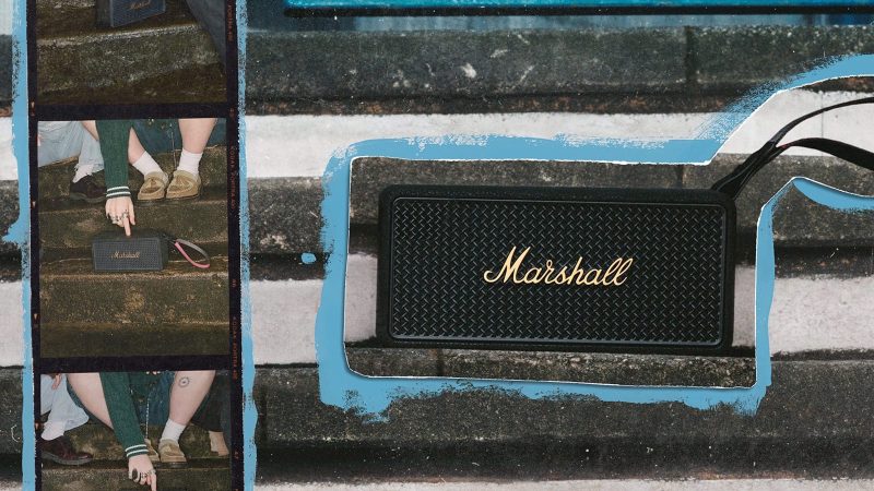 Marshall Middleton II portable Bluetooth speaker with IP67-rated rugged housing, 360° stereo output, signature control knob, and amp-style design.