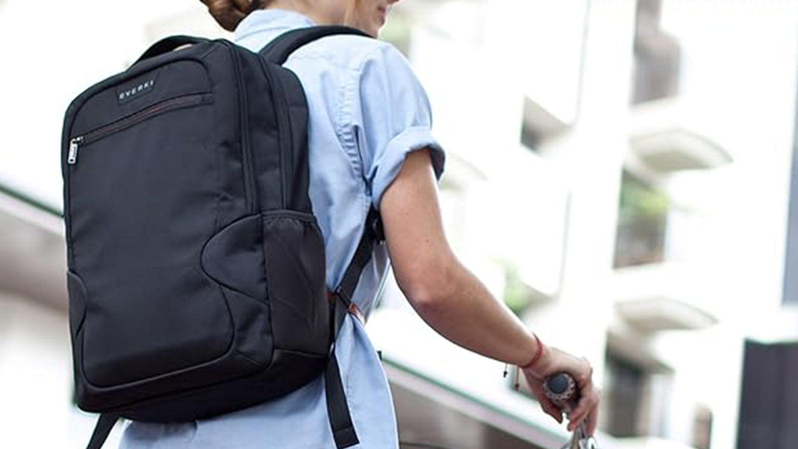 EVERKI Studio Slim Laptop Backpack in action — ideal for professionals seeking the best minimalist backpack for 2025.