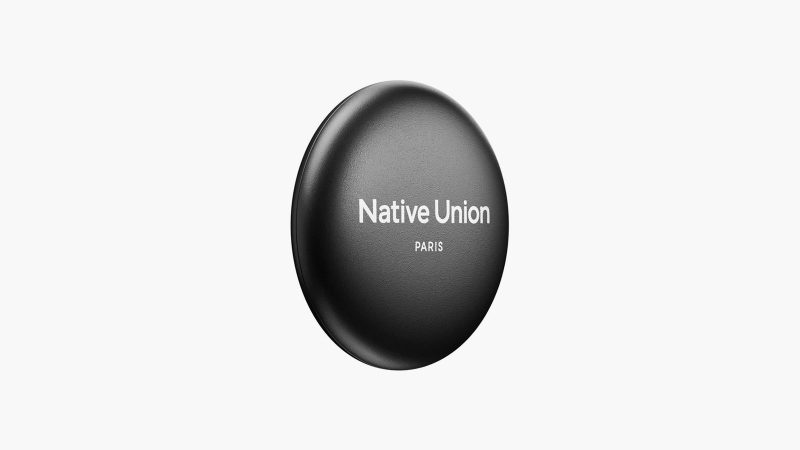 Native Union Find It Card and Tag smart trackers with Apple Find My compatibility, slim design, rechargeable battery, and waterproof construction.