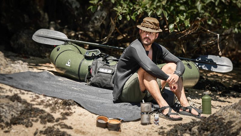 Prometheus Design Werx Waterman Jacket in Maritime Black, 1mm limestone-based neoprene zip-up for kayaking, snorkeling, and outdoor water adventures.