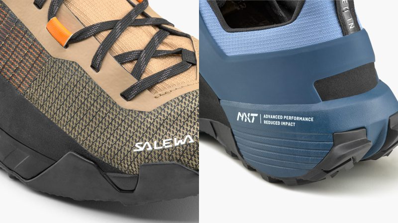 The Salewa Wildfire NXT GORE-TEX® shoe features aggressive tread, a waterproof GORE-TEX® upper, and a precise alpine fit.