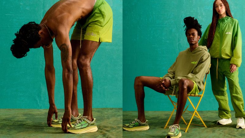 Supervsn x HOKA Clifton One9 sneaker collaboration featuring LA streetwear-inspired design with trail-ready comfort and HOKA’s signature cushioned sole.