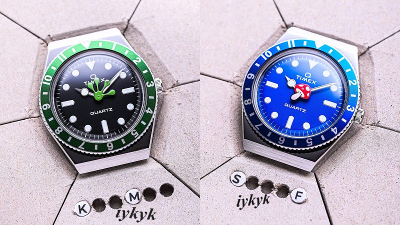 The Timex x seconde/seconde/ watch updates the Q Timex with a cheeky custom second hand inspired by a classic cartoon.