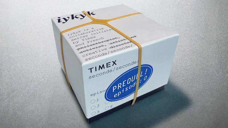 The Timex x seconde/seconde/ watch updates the Q Timex with a cheeky custom second hand inspired by a classic cartoon.