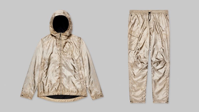 Vollebak Shielding Jacket made with pure silver for electromagnetic and infrared protection, antimicrobial design, and Faraday cage pockets.