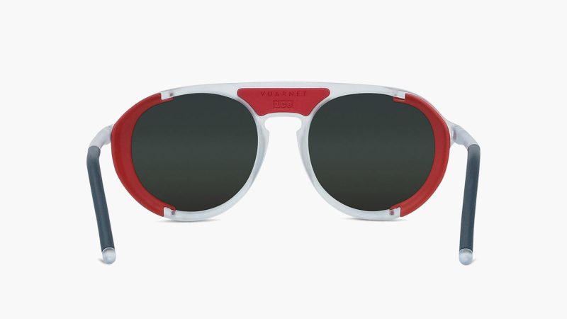 Vuarnet Ice Sunglasses Collection featuring high-performance glacier-inspired frames with mirror lenses, side shields, and bold alpine style.