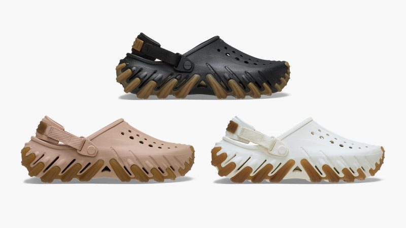 Crocs Echo Gum RO Clog streetwear-style rubber outsole clog with Croslite comfort and LiteRide footbed in urban terrain-ready design.