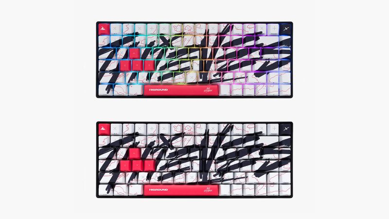 100 Thieves x Higround Vantage mechanical keyboard with custom keycaps, bold graphics, and pro-level performance design.