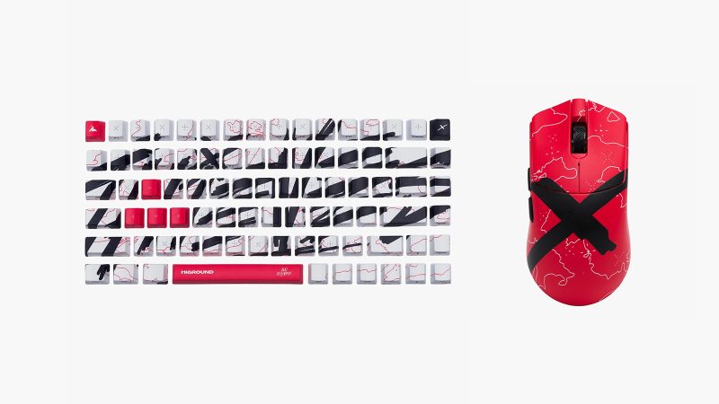 100 Thieves x Higround Vantage mechanical keyboard with custom keycaps, bold graphics, and pro-level performance design.