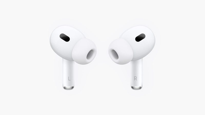 Apple AirPods on a white backgrounds