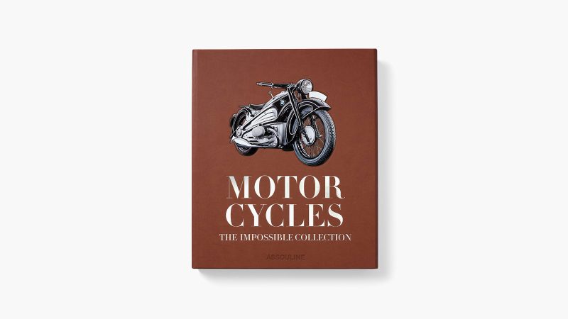 Assouline’s The Impossible Collection of Motorcycles (2nd Edition) is a luxury coffee table book featuring iconic bikes from Harley, Ducati, and more.