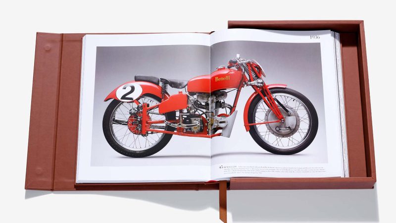 Assouline’s The Impossible Collection of Motorcycles (2nd Edition) is a luxury coffee table book featuring iconic bikes from Harley, Ducati, and more.