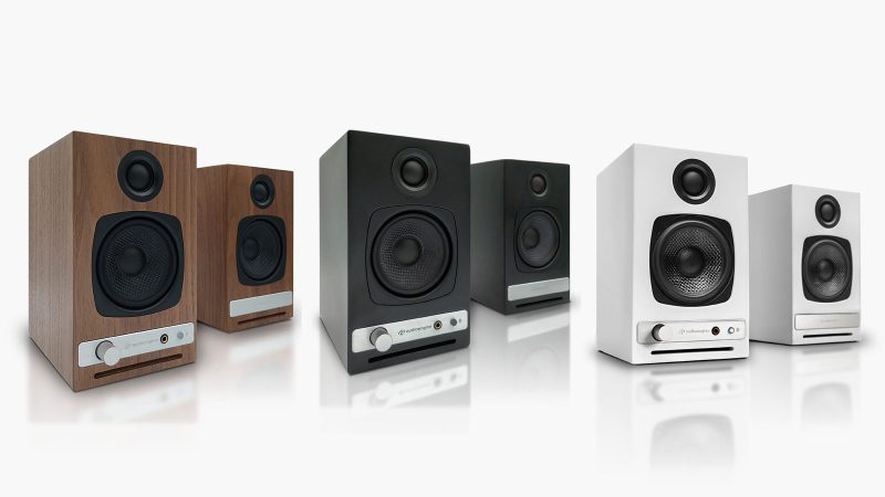 Audioengine’s HD3 Next Gen Home Music System with Bluetooth connectivity, wood accents, and compact stereo speakers delivering premium high-fidelity sound.