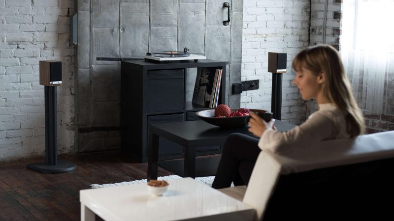 Audioengine’s HD3 Next Gen Home Music System with Bluetooth connectivity, wood accents, and compact stereo speakers delivering premium high-fidelity sound.