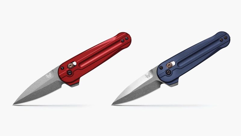 Benchmade Lowden flipper knife in anodized aluminum with an M390 stainless steel blade, is designed for lightweight everyday carry and durability.