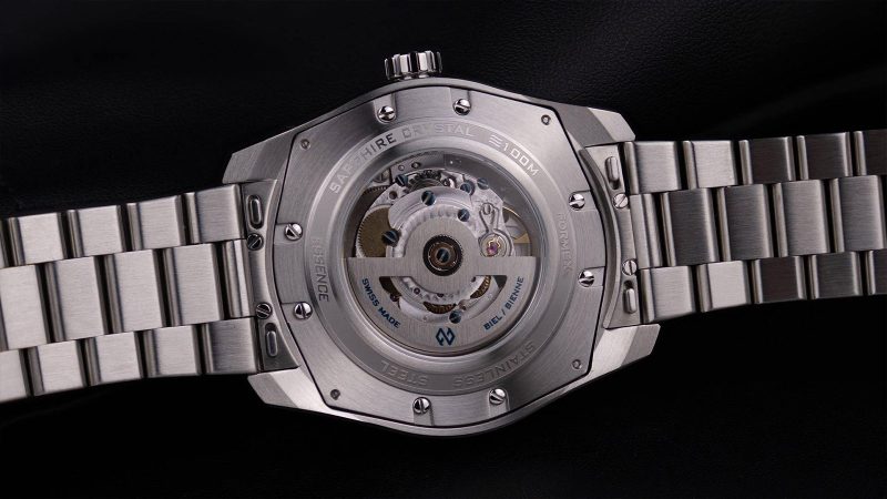 Formex Essence FortyOne Space Ghost watch featuring a 41mm stainless steel case, meteorite dial, COSC-certified automatic movement, and micro-adjustable bracelet.