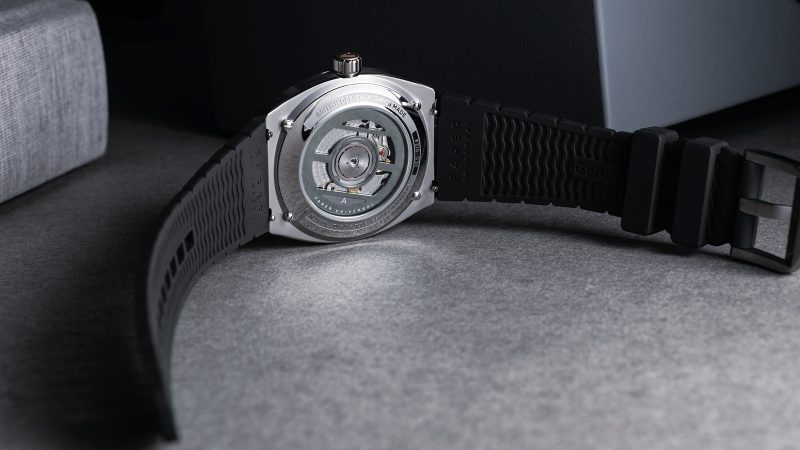 The Farer Integra watch boasts four different dials, an integrated bracelet, and a brushed-polished stainless steel case.