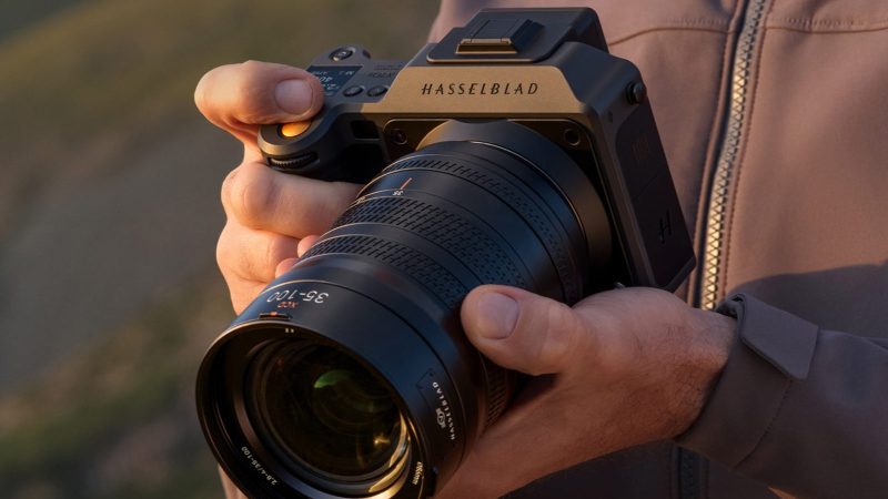 Hasselblad X2D II 100C medium format camera with 100MP HDR sensor and advanced autofocus system.