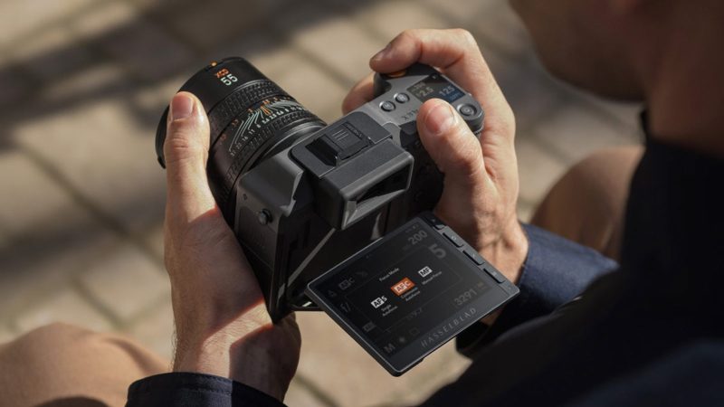 Hasselblad X2D II 100C medium format camera with 100MP HDR sensor and advanced autofocus system.