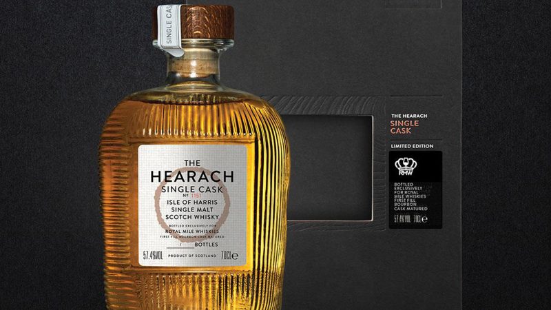 Isle of Harris Single Cask whisky bottle – rare limited-edition Scotch from the Outer Hebrides.