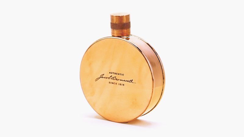The Jacob Bromwell Kentucky Round Flask is handcrafted from pure copper with a timeless round design, built to elevate whiskey carrying with heritage and style.