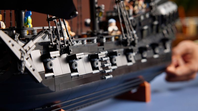 LEGO Icons Captain Jack Sparrow’s Pirate Ship set showcases detailed sails, decks, and pirate design inspired by ‘Pirates of the Caribbean.’