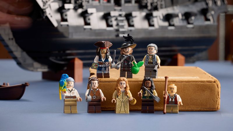 LEGO Icons Captain Jack Sparrow’s Pirate Ship set showcases detailed sails, decks, and pirate design inspired by ‘Pirates of the Caribbean.’