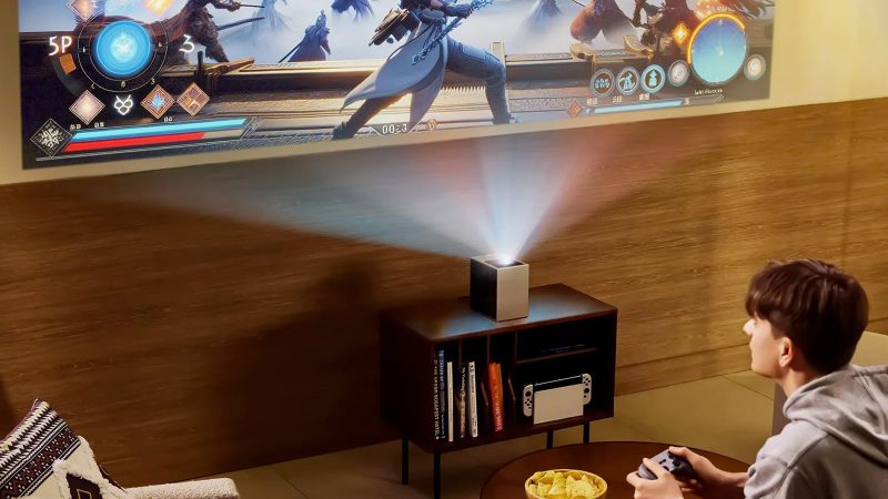 The LG CineBeam S projector offers a 4K ultra-short throw display, Dolby Atmos audio, and built-in smart TV apps in a compact, portable design.