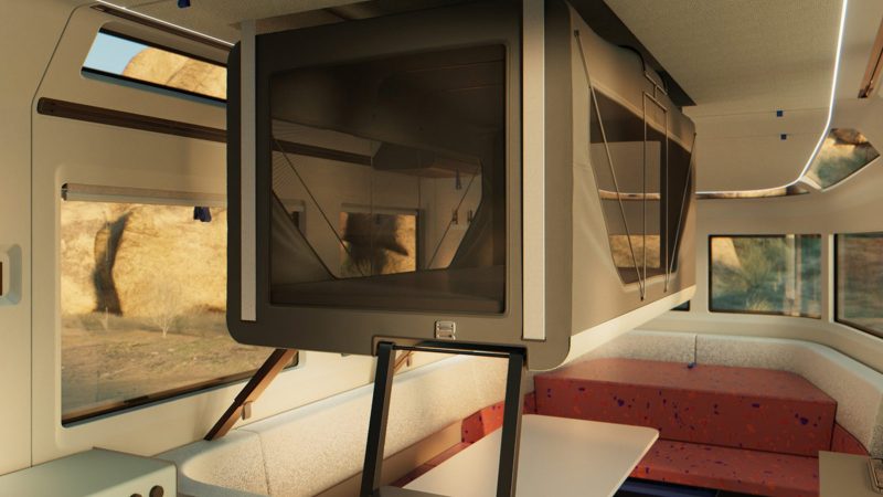 The Lightship AE.1 Atmos and Panos luxury off-grid travel trailers are designed for adventure, comfort, and sustainability.