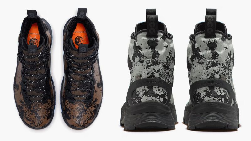 The Nike ACG Zoom Gaiadome Digi Camo boot with Gore-Tex lining, Air Zoom cushioning, and rugged TrailFrame support.