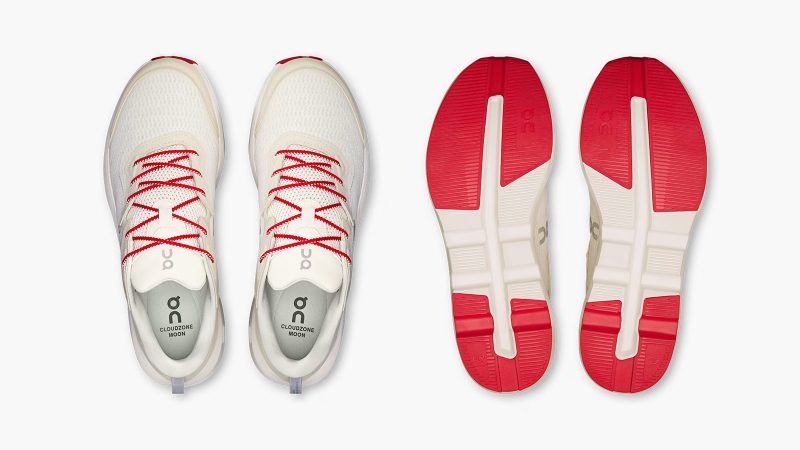 The On Cloudzone Moon sneaker features a CloudTec midsole and breathable mesh upper.