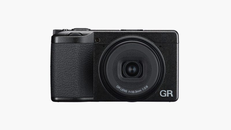 Ricoh GR IV compact street photography camera with 26MP APS-C sensor, 28mm f/2.8 lens, upgraded stabilization, and 53GB onboard storage.