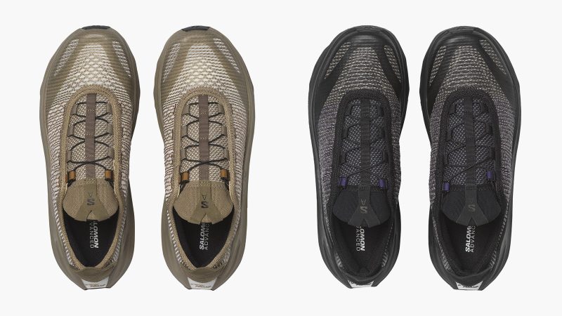 Salomon ORAVA ADVANCED sneaker featuring Kevlar® upper, Contagrip® outsole, and sculpted design inspired by nature's flowing curves for high-performance movement.